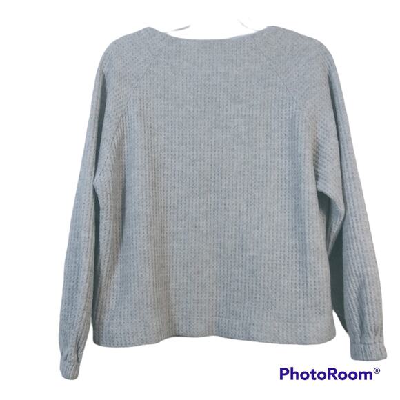 Melloday Nordstrom Cozy Waffle Knit Sweater Size L - Picture 2 of 6